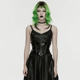 Nyx Gothic Zipped Patent Faux Leather Corset