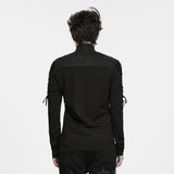 Rossetti Men's Gothic Lace-Up Zipped Top in Black