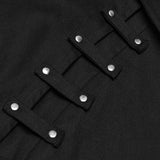 Willis Men's Gothic Military Strap Cloak in Black