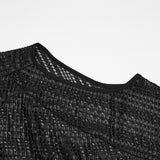 Dead Calm Women's Gothic Woven Mesh Sleeveless Hood