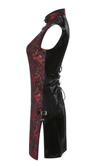 Visions Of China Mini Dress - Black & Red - PunkRave
