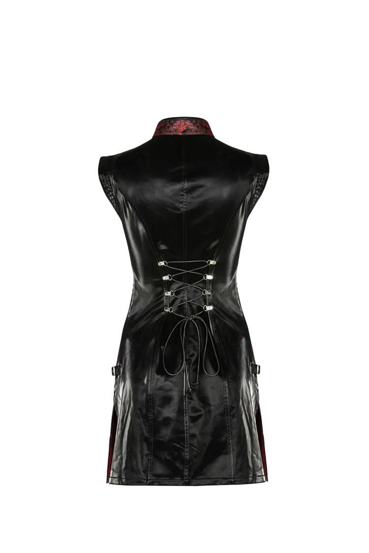 Visions Of China Mini Dress - Black & Red - PunkRave
