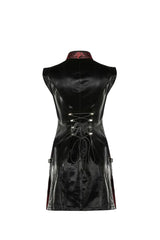 Visions Of China Mini Dress - Black & Red - PunkRave