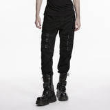 Lilith Men's Gothic Cyber Tech Trousers in Black