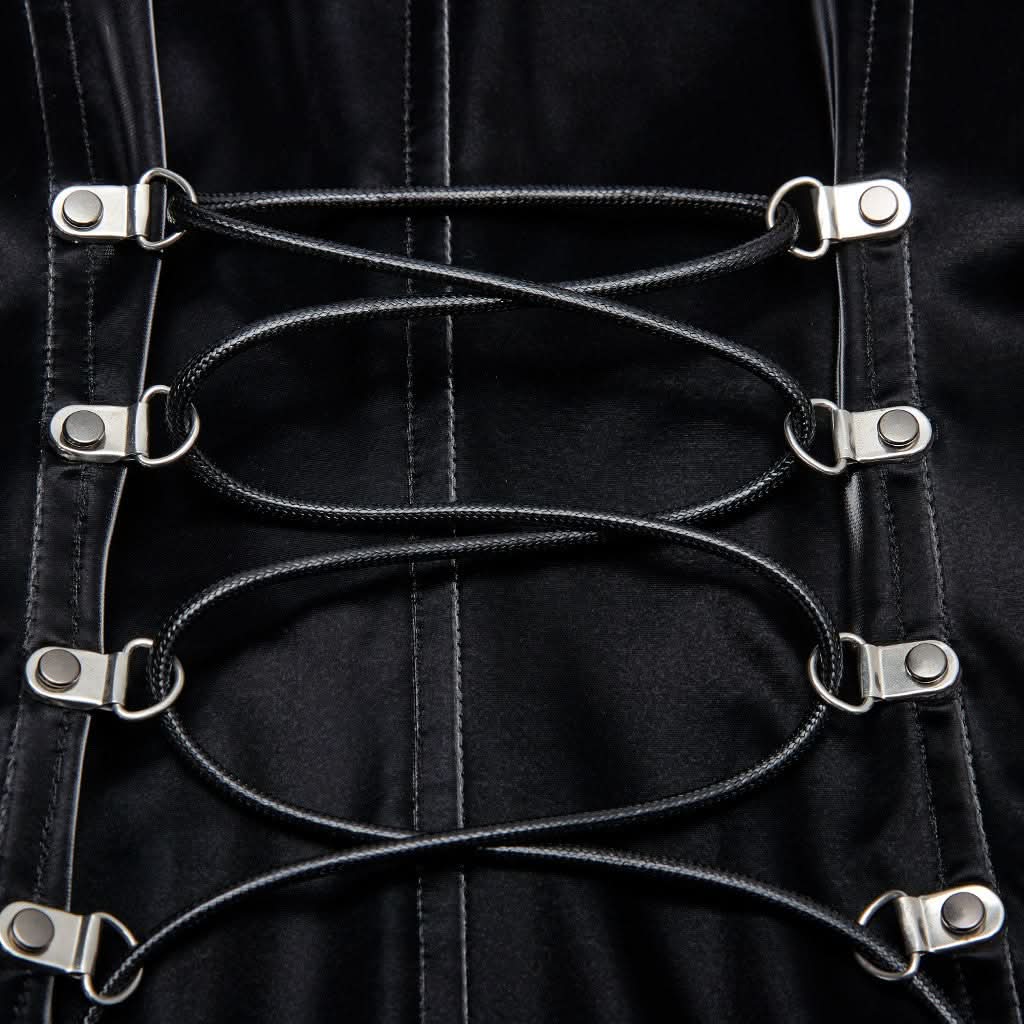 Visions Of China Mini Dress - Black & Red - PunkRave