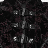 Crimson Elegy Gothic Dress in Black & Red