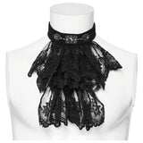 Hecate Men's Dandy Jabot Collar Tie in Black