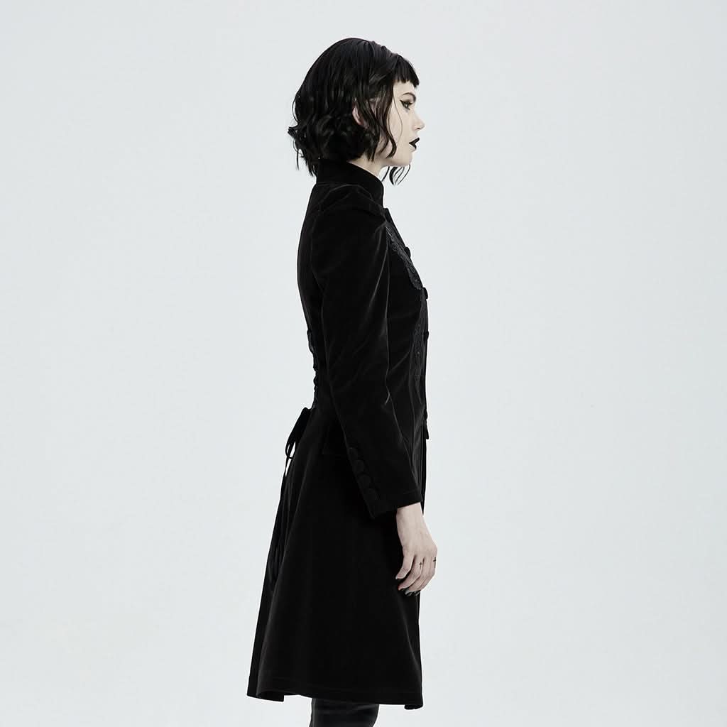 Mysterious Mayhem Coat - Black - PunkRave