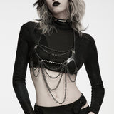 Tuberose Women's Punk Chain Bra Harness in Tarnished Bronze