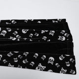 Ascalon Gothic Velvet Skull Printed Pants