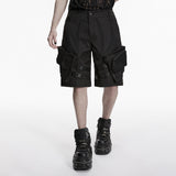 Plague Doctor Men's Gothic Shorts in Black
