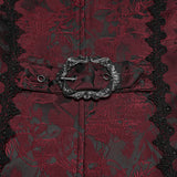 Aconite Men's Gothic Waistcoat with Chain Detail in Black