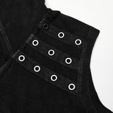 Tincture Men's Punk Hooded Sleeveless Top in Black
