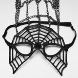 Homunculus Women's Gothic Spiderweb Masquerade Mask in Black & Tarnished Bronze