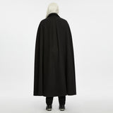 Auber Men's Gothic Black Duke Stand Collar Cloak in Black