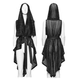 Dead Calm Women's Gothic Woven Mesh Sleeveless Hood