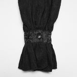 Hollow Crown Women's Gothic Blouse with Ruffles in Black