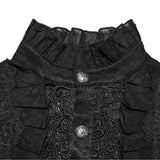 Bestial Gothic Black Lace Shirt Men's