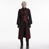 Aconite Men's Gothic Waistcoat with Chain Detail in Black