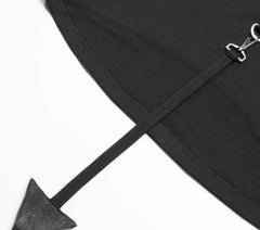 The Infernal One Crop Top With Hood - PunkRave