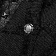 'Beyond Death' Waistcoat with Leather Straps - PunkRave