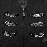 Lugubrious Gothic Jacquard Napoleon Hook Waistcoat Men's