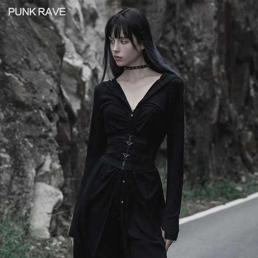 Akiko Corset With Buckles (Black) - PunkRave