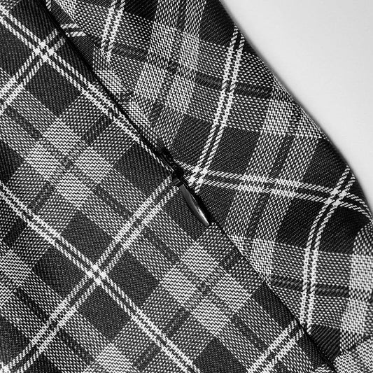 Stellaluna Plaid Sling Dress (Black White) - PunkRave