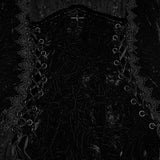Talisman Women's Gothic Dress with Velvet Fabric in Black