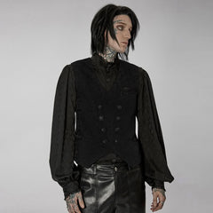 Lucifer Floral Waistcoat (Black) - PunkRave