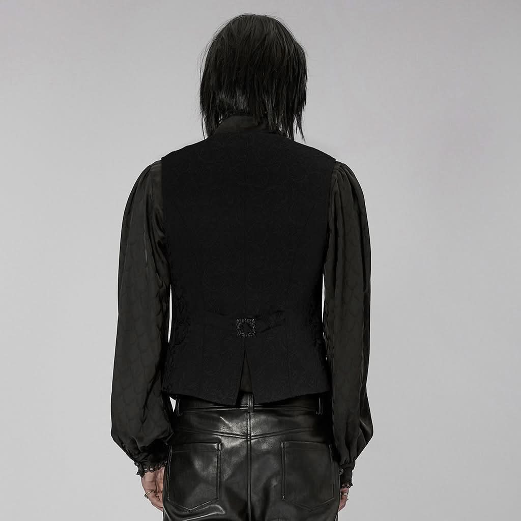 Lucifer Floral Waistcoat (Black) - PunkRave