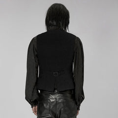 Lucifer Floral Waistcoat (Black) - PunkRave