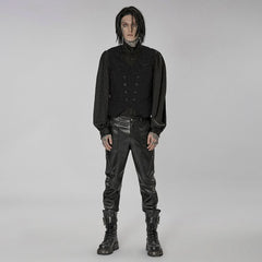 Lucifer Floral Waistcoat (Black) - PunkRave