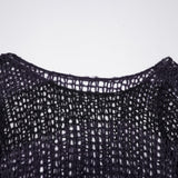 Styx Noir Women's Gothic pullover sweater in Black & Violet