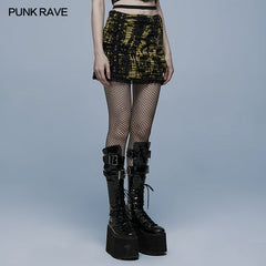 Electra Tie-dyed Mini Skirt (Yellow) - PunkRave