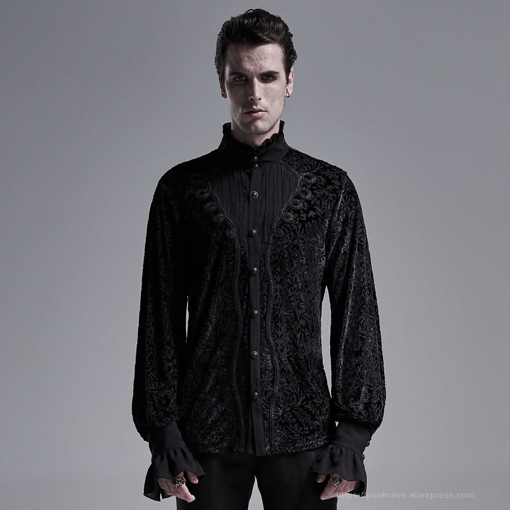 Void Printed Dress Shirt - PunkRave