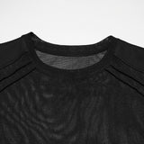 Morrigan Men's Gothic Mesh T-shirt in Black