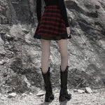 Seori A-Line Skirt (Checkered) - PunkRave