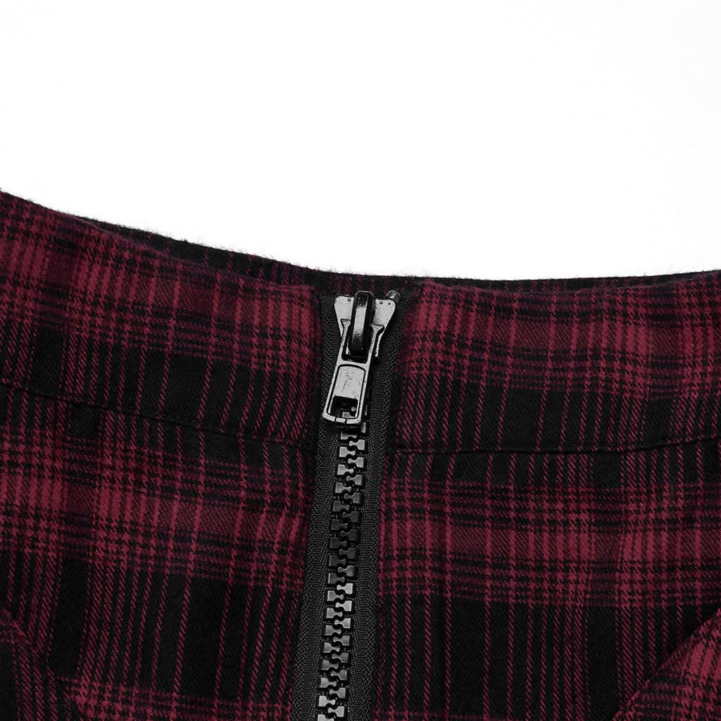 Seori A-Line Skirt (Checkered) - PunkRave