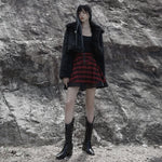 Seori A-Line Skirt (Checkered) - PunkRave