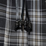 Watercolor Eyes Suspender Skirt (Checkered) - PunkRave