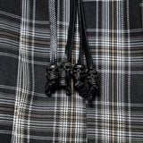 Watercolor Eyes Suspender Skirt (Checkered) - PunkRave