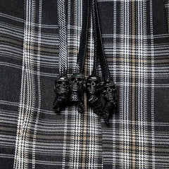 Watercolor Eyes Suspender Skirt (Checkered) - PunkRave