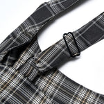 Watercolor Eyes Suspender Skirt (Checkered) - PunkRave