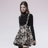 Gnarly Fiesta' Suspender Skirt (Beige) - PunkRave