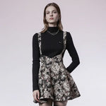 Gnarly Fiesta' Suspender Skirt (Beige) - PunkRave