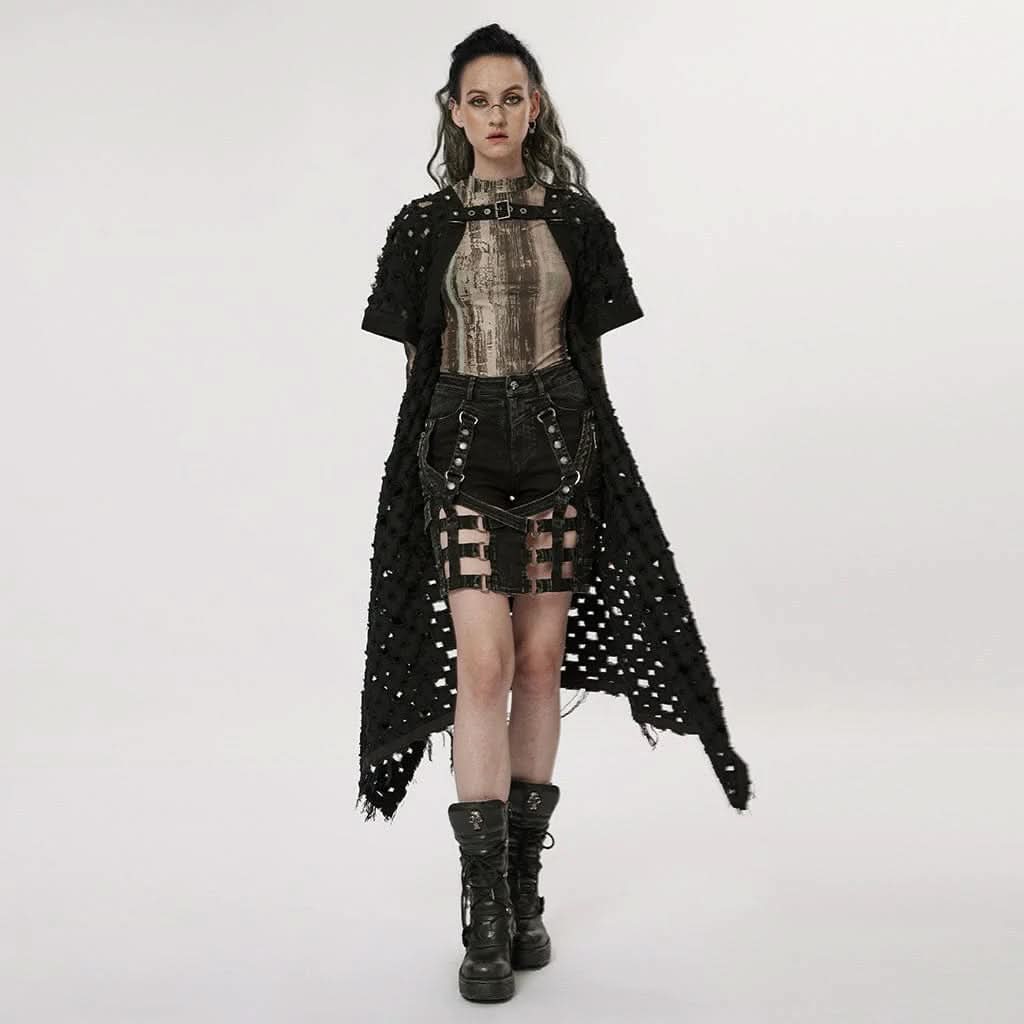 Pauline Denim Shorts/Skirt - PunkRave