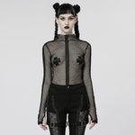 Razzle Dazzle Mesh Tee - Black - PunkRave