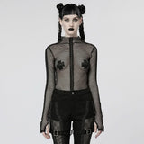 Razzle Dazzle Mesh Tee - Black - PunkRave