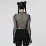 Razzle Dazzle Mesh Tee - Black - PunkRave